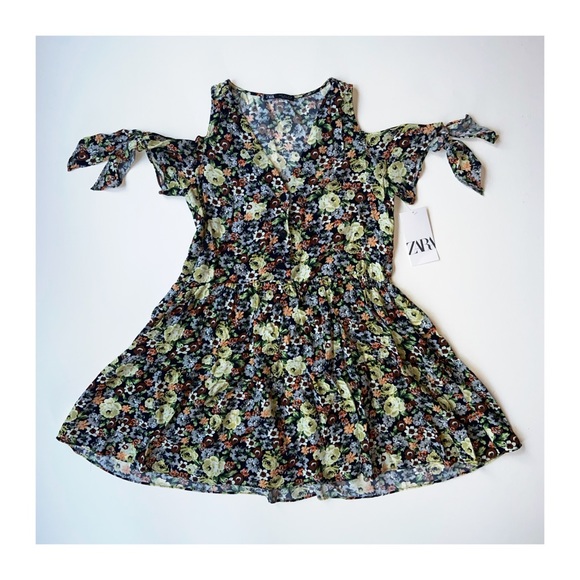 ZARA FLORAL PRINT DRESS - Picture 1 of 4